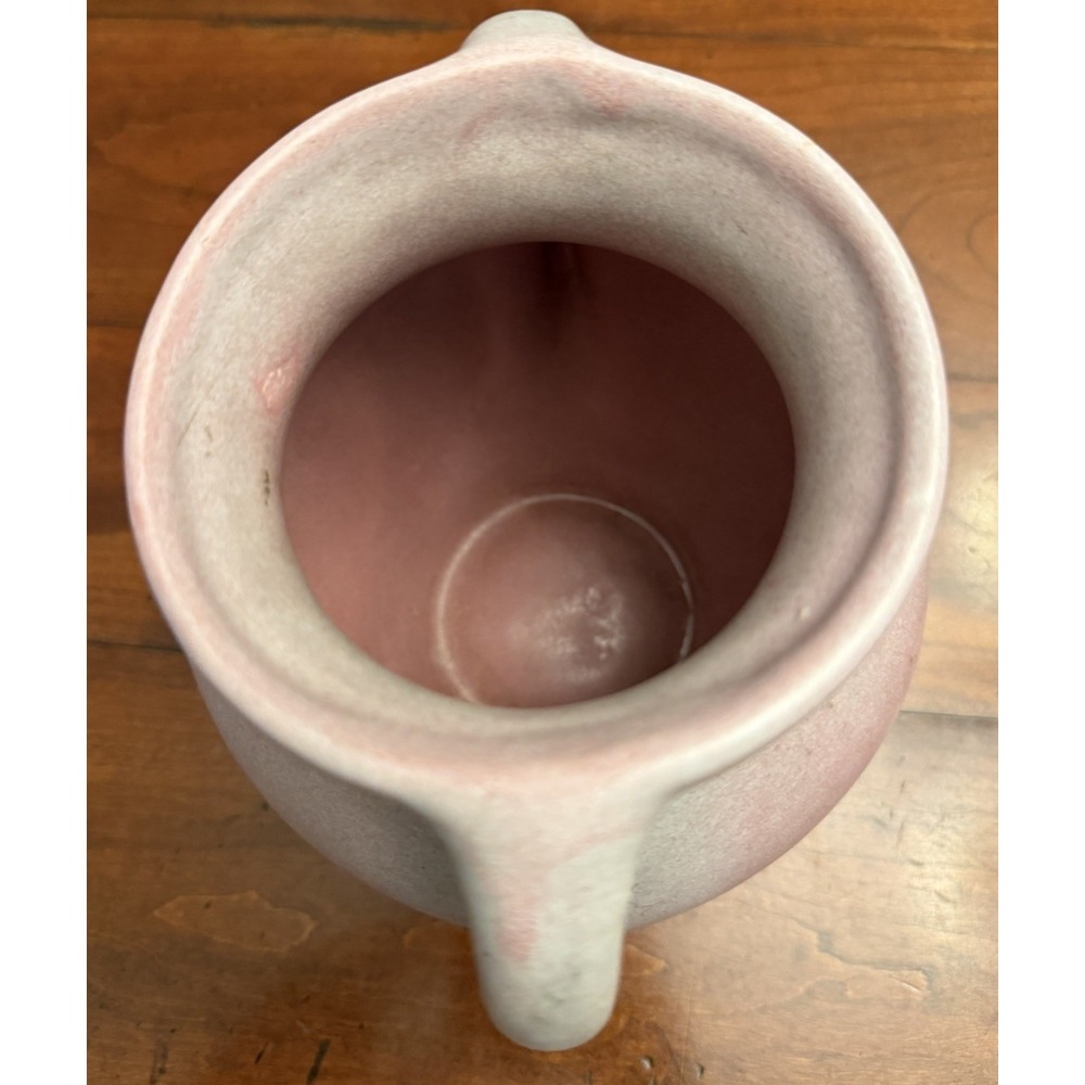 Vintage 1930s Niloak Pottery Hywood Vase Two Handle Matte Pink Green Ombre - Picture 5 of 7